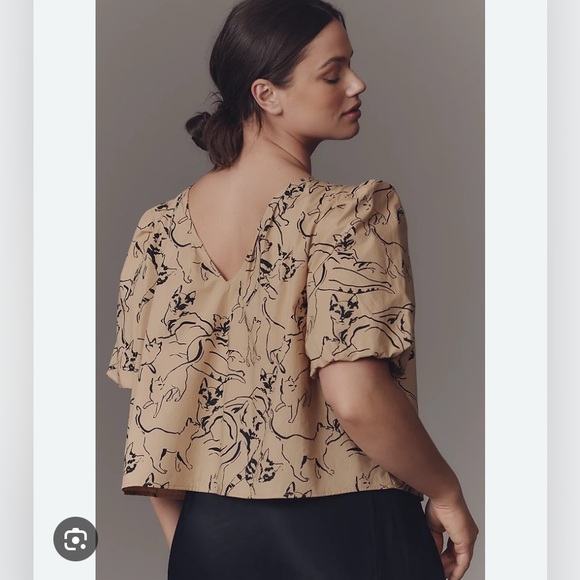 Anthropologie Maeve Puff-Sleeve Top - Picture 4 of 13